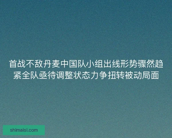 首战不敌丹麦中国队小组出线形势骤然趋紧全队亟待调整状态力争扭转被动局面